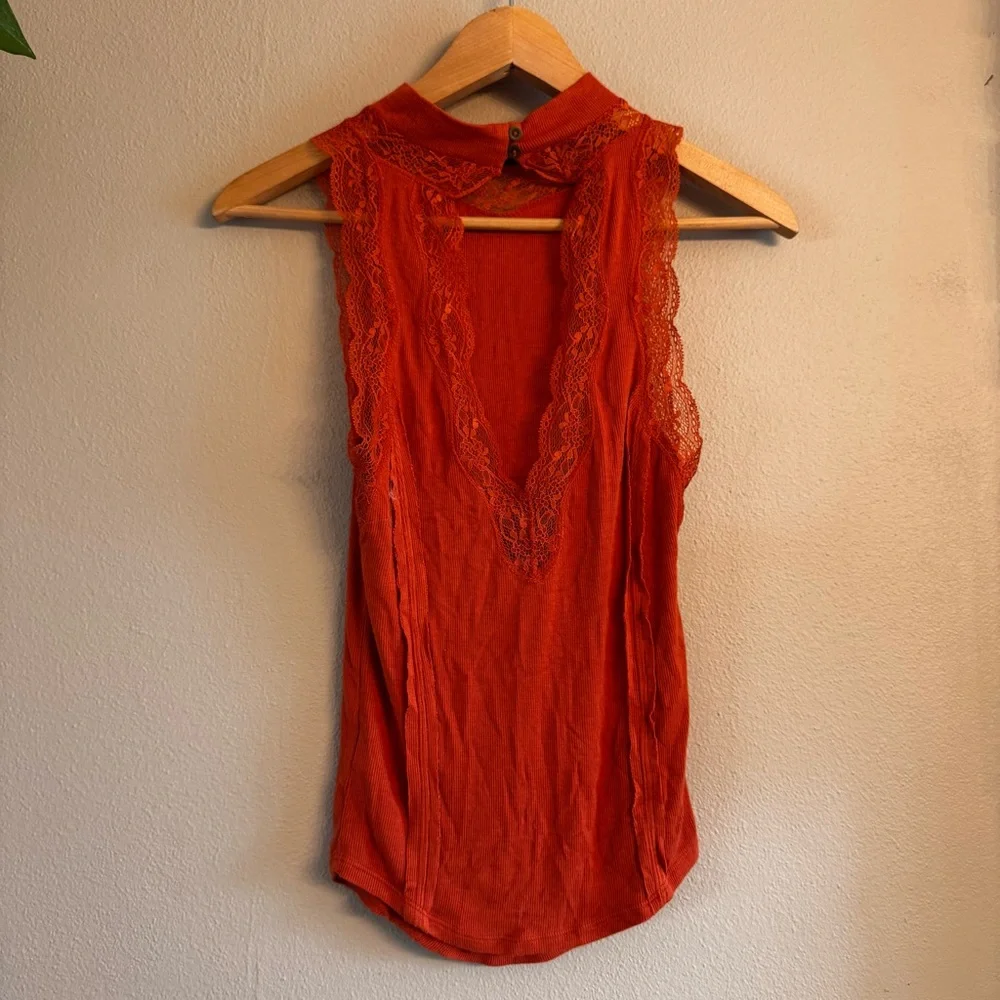 Free People‎ Dale Lace Trim Tank